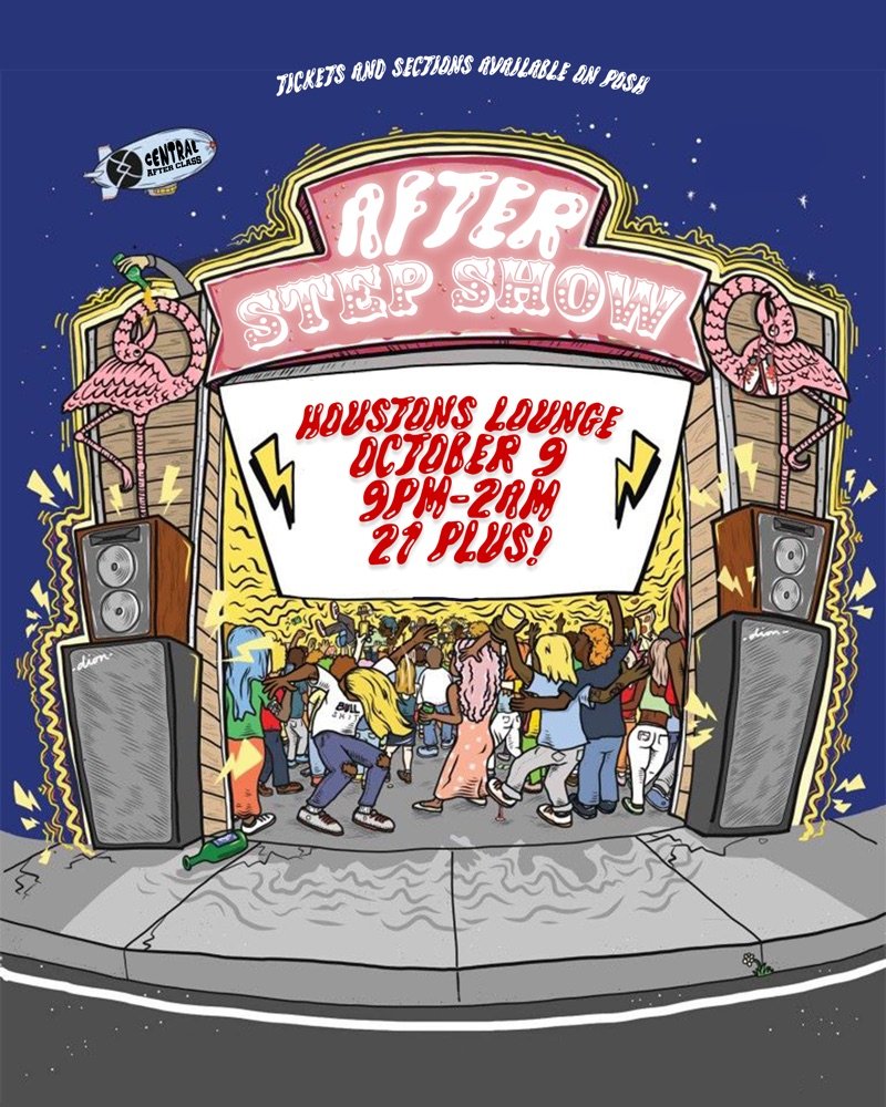 After Step Show flyer, Houston's Lounge, October 9, 9PM-2AM, 21+
